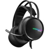  Slušalice sa mikrofonom gaming RAMPAGE RM-K3 CASHE PLUS dugi mikrofon USB 7.1 Rainbow LED black fleksibilne podesiva traka za glavu | Eponuda.ba