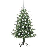 vidaXL Umjetno božićno drvce s rasvjetom i setom kuglica Zelena 120 cm | shoptok.hr