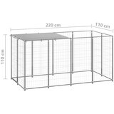  Kavez za pse srebrni 2,42 m² čelični | shoptok.hr