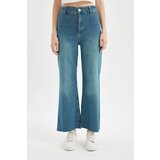 Defacto Culotte High Waist Ankle Length Jean Washed Trousers Cene