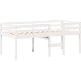  Visoki krevet s krovom bijeli 90 x 200 cm od masivne borovine | shoptok.hr