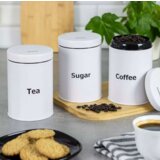 Olimp Sport Set metalnih kutija za kafu šećer i čaj bela | ePonuda.com