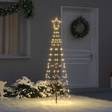 vidaXL LED božično drevesce med 390 LED Toplo bela 250 cm elezo | Shoptok.si