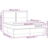 Krevet box spring s madracem LED crni 180x200cm od umjetne kože | shoptok.hr