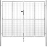  Vrtna vrata od pocinčanog čelika 300x200 cm srebrne boje | shoptok.hr