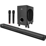 Subvufer, 2.1 kanal, Karaoke, 2 Mikrofona, Bluetooth, Crni