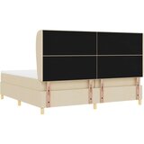  Krevet s uzglavljem i madracem Krem 200x200 cm Tkanina | shoptok.hr