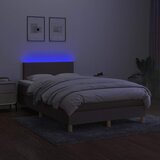 box spring s madracem LED smeđesivi 120 x 200 cm tkanina | shoptok.hr