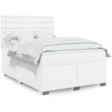vidaXL Krevet s oprugama i madracem bijeli 140x190 cm od umjetne kože | shoptok.hr