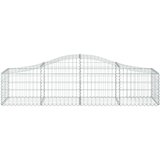  Obokane gabion košare 11 kosov 200x50x40/60 cm pocinkano železo, (20758556) | Shoptok.si