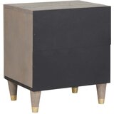 Ormarić s vratima 2 pcs Siva 40 x 33 x 46 cm Čvrsto drvo manga | shoptok.hr