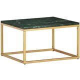 vidaXL Klubska mizica zelena 60x60x35 cm kamen z marmorno teksturo | Shoptok.si