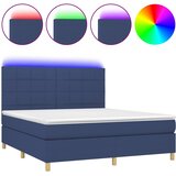  box spring s madracem LED plavi 180x200 cm od tkanine | shoptok.hr