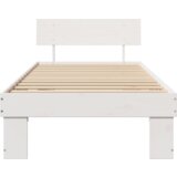 vidaXL krevetna konstrukcija bijelo 75 x 190 cm čvrsta borova drva | shoptok.hr