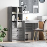vidaXL stol s pohranom Sivi Sonoma Konstruirano drvo | shoptok.hr