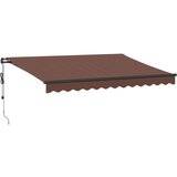 vidaXL Avtomatsko zložljiva tenda rjava 350x250 cm, (21260833) Cene