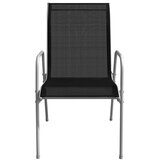  5-dijelni vrtni blagovaonski set čelični crni | shoptok.hr