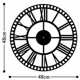 WALLXPERT metal wall clock 10 black zidni sat