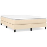 vidaXL Krevet s oprugama i madracem krem 160x200 cm od tkanine Cijene