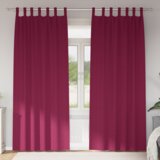 vidaXL Zavese z zavesami 2 pcs Vinorodna rdeča 260 x 140 cm Poliester | Shoptok.si