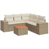 6-dijelni set vrtnih sofa s jastucima bež od poliratana | shoptok.hr