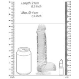 REALROCK Realistic Dildo with Balls 8" 19 cm Transparent | shoptok.hr