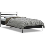 vidaXL Okvir kreveta crni 90 x 200 cm konstruirano drvo i metal | shoptok.hr