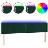  LED uzglavlje tamnozeleno 180x5x78/88 cm baršunasto | shoptok.hr