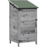 vidaXL Vrtna Šupa s krovom Siva 59 x 56 x 113 5 cm Čvrsto drvo jele - Siva 59 x 56 x 113 5 cm Cijene