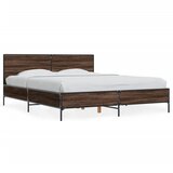  Okvir kreveta boja hrasta 160x200 cm konstruirano drvo i metal | shoptok.hr