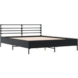  Okvir za krevet crni 160x200 cm konstruirano drvo i metal | shoptok.hr