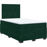 Box spring krevet s madracem tamnozeleni 120x200 cm baršunasti | shoptok.hr
