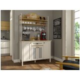 Hanah home Višenamenska vitrina za kafe Krem Hrast Bela FRN 21027 1 | ePonuda.com