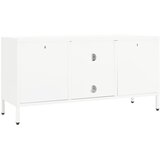 TV ormarić bijeli 105 x 35 x 52 cm od čelika i stakla | shoptok.hr
