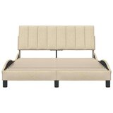vidaXL Okvir za krevet bez madraca krem 140 x 190 cm od tkanine | shoptok.hr