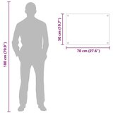 vidaXL Zaščita za kuhinjo Bela 70 x 50 x 0.8 cm kaljeno steklo | Shoptok.si