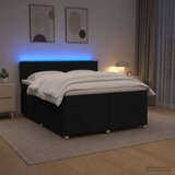  Boxspring krevet s madracem Crna 200 x 200 cm Tkanina | shoptok.hr