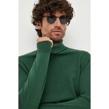 United Colors Of Benetton Pulover s dodatkom vune za muškarce, boja: zelena, lagani, s dolčevitom | shoptok.hr