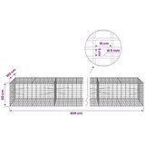  Gabion s žicom debljine 5 mm i mrežom 5x10 cm 400x100x50 cm - 100 cm 50 cm 400 cm | shoptok.hr