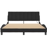  Okvir kreveta s LED-om bez madraca Hanko crni 160 x 200 cm baršunasti | Eponuda.ba