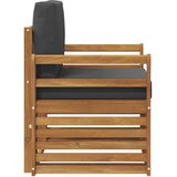  Zunanji kavč Masivno akacijevo les in poliester Naravna, (5000269945) | Shoptok.si