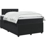  Boxspring krevet s madracem Crna 120 x 190 cm Baršun | shoptok.hr