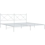 vidaXL Metalni okvir za krevet s uzglavljem bijeli 193x203 cm | shoptok.hr