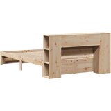 vidaXL Knjižna postelja brez vzmetnice 160x200 cm trdna borovina | Shoptok.si