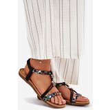 EVENTO Women's Sandals With Pins And Braided Straps Black Nusoreth | Shoptok.si