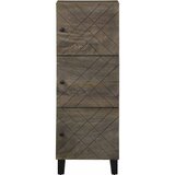  Visoka komoda crna 40 x 33 x 110 cm od masivnog drva manga | shoptok.hr
