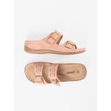 SEASTAR Pink low wedge sandals with buckles | ePonuda.com