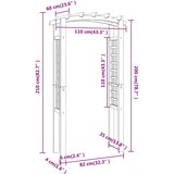 LUK s rešetkom 110 x 60 x 210 cm impregnirana masivna borovina | shoptok.hr