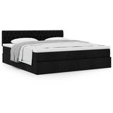 vidaXL Otomanski krevet s madracem crni 160x200cm od tkanine Cijene