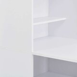 Barska miza z omarico bela 115x59x200 cm | Shoptok.si